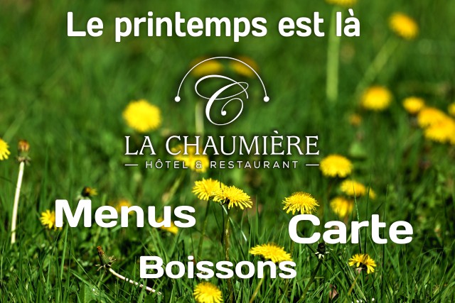Menus et carte du Restaurant la Chaumière proche du Puy du Fou